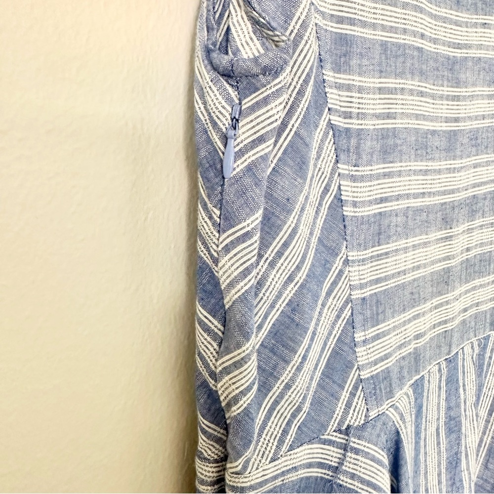 | fashion on earth • striped sleeveless button down a line mini dress • small | - Picture 8 of 12